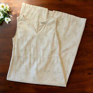 vintage cream floral L.L Bean maxi dress